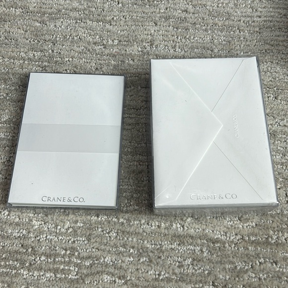 Crane & Co 25 Pearl White Kid Finish Response Cards & Envelopes - Picture 1 of 3